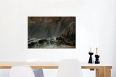 Canvas Schilderij Marine: The Waterspout - Schilderij van Gustave Courbet - 80x60 cm - Wanddecoratie