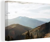 Les montagnes ukrainiennes du parc national des Carpates en Europe Toile 60x40 cm - Tirage photo sur toile (Décoration murale salon / chambre)