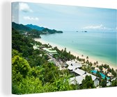 Canvas schilderij 140x90 cm - Wanddecoratie De uitgestrekte oostkust van Ko Chang - Muurdecoratie woonkamer - Slaapkamer decoratie - Kamer accessoires - Schilderijen