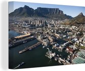 Vue aérienne de la ville sud-africaine du Cap sur toile 60x40 cm - Tirage photo sur toile (Décoration murale salon / chambre)