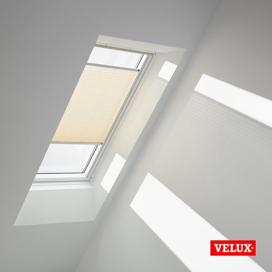 Store plissé VELUX Original (FHL), cadre argenté, PK10, beige