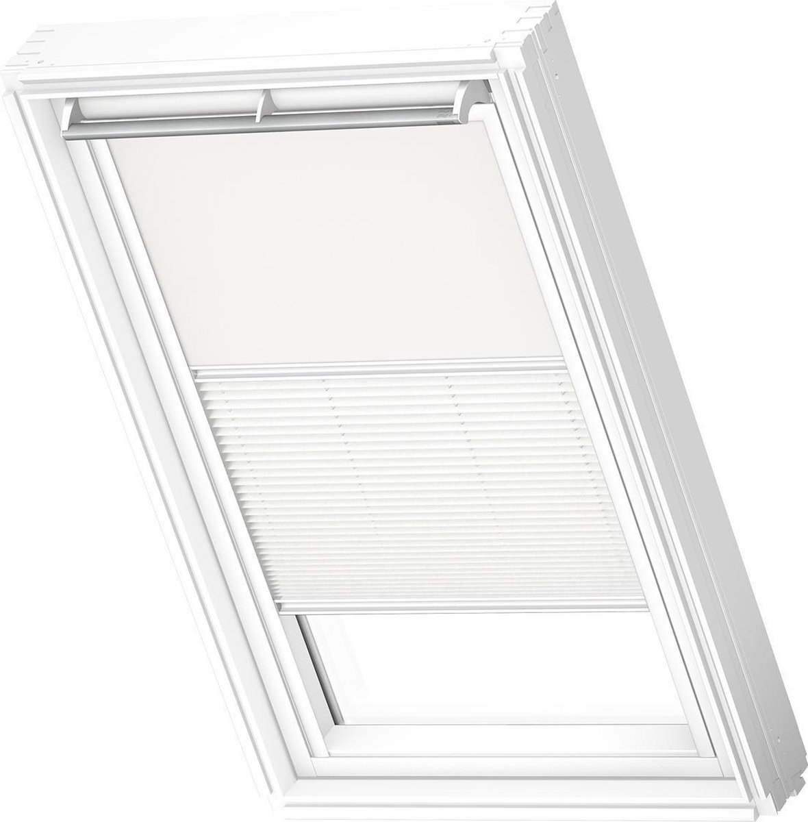 VELUX Origineel Verduisterend Rolgordijn Plus Plissé (DFD) Wit Kozijn, UK04, White