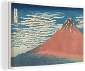 Canvas Schilderij Mount Fuji - schilderij van Katsushika Hokusai - 90x60 cm - Wanddecoratie