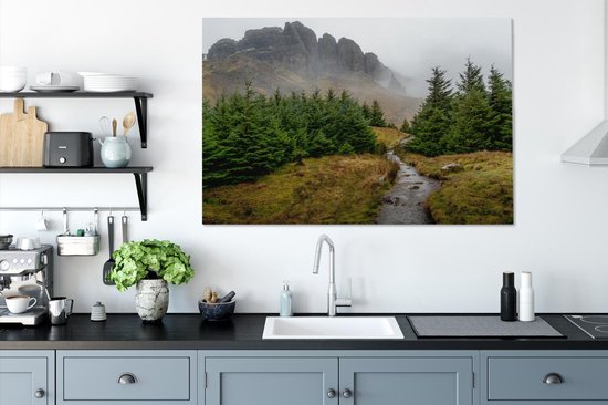 Toile de chemin déserté 2cm 120x80 cm - Tirage photo sur toile (Décoration murale salon / chambre)