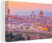 Canvas Schilderij Florence - Stad - Zon - 30x20 cm - Wanddecoratie