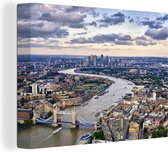 Canvas schilderij 160x120 cm - Wanddecoratie London met de Tower Bridge - Muurdecoratie woonkamer - Slaapkamer decoratie - Kamer accessoires - Schilderijen