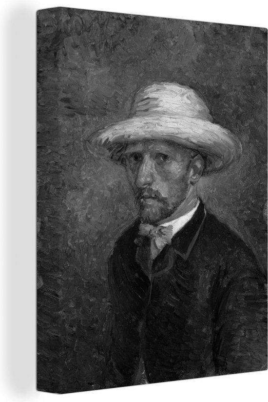 Canvas Schilderij Portret Theo van Gogh - Vincent van Gogh - Zwart - Wit -  30x40 cm - | bol.com