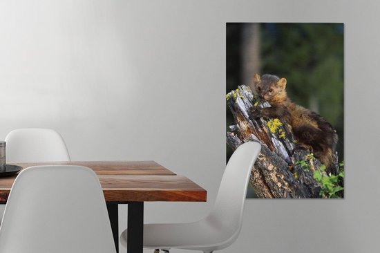 Peintures sur Toile Martre - Arbre - Forêt - 40x60 cm - Décoration murale