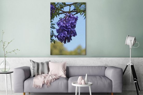 Gros plan d'une toile Jacaranda 2cm 120x180 cm - Tirage photo sur Toile (Décoration murale salon / chambre) / Arbres Peintures sur toile XXL / Groot format!