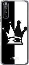 6F hoesje - geschikt voor Sony Xperia 10 III -  Transparant TPU Case - Chess #ffffff