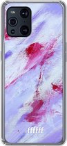 6F hoesje - geschikt voor OPPO Find X3 Pro -  Transparant TPU Case - Abstract Pinks #ffffff