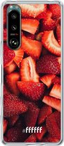 6F hoesje - geschikt voor Sony Xperia 5 III -  Transparant TPU Case - Strawberry Fields #ffffff