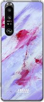 6F hoesje - geschikt voor Sony Xperia 1 III -  Transparant TPU Case - Abstract Pinks #ffffff