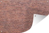 Muurdecoratie Baksteen - Rood - Muur - 180x120 cm - Tuinposter - Tuindoek - Buitenposter