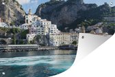 Muurdecoratie Positano aan de kust van Amalfi - 180x120 cm - Tuinposter - Tuindoek - Buitenposter