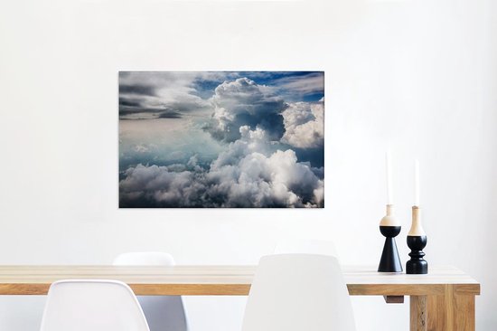 Peintures sur Toile - Nuageux - 90x60 cm - Décoration murale