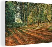 Une peinture à l'huile d'une forêt sur toile 40x30 cm - petit - Tirage photo sur toile (Décoration murale salon / chambre)
