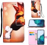 Voor Samsung Galaxy S30 3D schilderij horizontale flip lederen tas met houder & kaartsleuf & lanyard (hond)