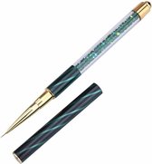 3 STKS Cat Eye Pen Vat Geschilderde Pen Met Diamant Lichttherapie Nagelgereedschap Lichttherapie Pen (5 # Donkergroene Strepen (Korte Kabel))-Groen