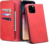 PU + TPU horizontale flip lederen hoes met houder en kaartsleuven en portemonnee voor iPhone 11 Pro (rood)