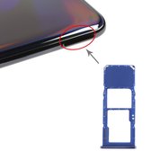 SIM-kaarthouder + Micro SD-kaarthouder voor Galaxy A70 (blauw)
