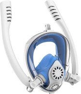 Watersport Duikuitrusting Volledig droog siliconen duikmasker Zwembril voor GoPro HERO7 / 6/5/5 sessie / 4/3 + / 3/2/1, maat: L / XL (wit blauw)