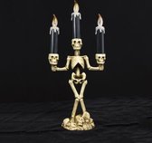 2 STKS Halloween Decoratie Ghost Festival met Lichten Skeleton Man Kandelaar Ornamenten (Zilver)