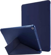 Voor iPad 10.2 / iPad 10.2 2020 Airbag Vervorming Horizontale Flip lederen tas met houder en pennenhouder (donkerblauw)