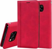 Voor Xiaomi Poco X3 NFC Frosted Business Magnetische Horizontale Flip PU lederen tas met houder & kaartsleuf & lanyard (rood)