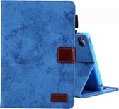 Voor iPad Mini 1/2/3/4 zakelijke stijl horizontale flip lederen tas, met houder en kaartsleuf & fotolijst en slaap / waakfunctie (blauw)