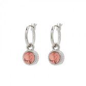 Biba Hang Oorbellen Zilver met Swarovski Steentje Rose Peach