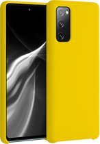 kwmobile telefoonhoesje geschikt voor Samsung Galaxy S20 FE - Hoesje met siliconen coating - Smartphone case in stralend geel