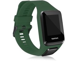 kwmobile horlogebandje geschikt voor TomTom Adventurer/Runner 3/Spark 3/Golfer 2 polsband - Smartwatch bandje van TPU - Activity tracker horloge band in donkergroen
