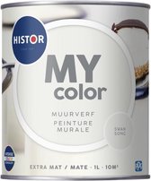 Histor MY Color Muurverf Extra Mat - Reinigbaar - Extra Dekkend - 1L - Swansong - Wit