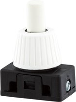 Q-Link drukschakelaar - enkelpolig - inbouw - universeel - wit - 2 stuks