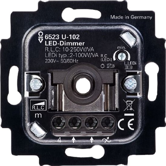 ABB Busch-Jaeger 6523U-102-500 LED Dimmer - 230V - fase aansnijding - 2W-100W
