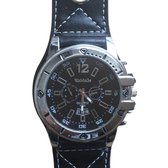 Horloge WoMaGe- zwart- 5 cm-Charme Bijoux