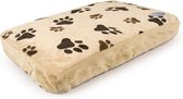 Duvo+ Rechthoekig kussen met pootafdruk Beige 90x65x12cm