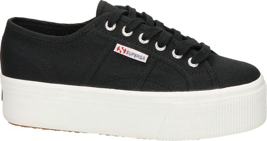 Superga 2790 dames platform sneaker - Zwart - Maat 42 | bol.com