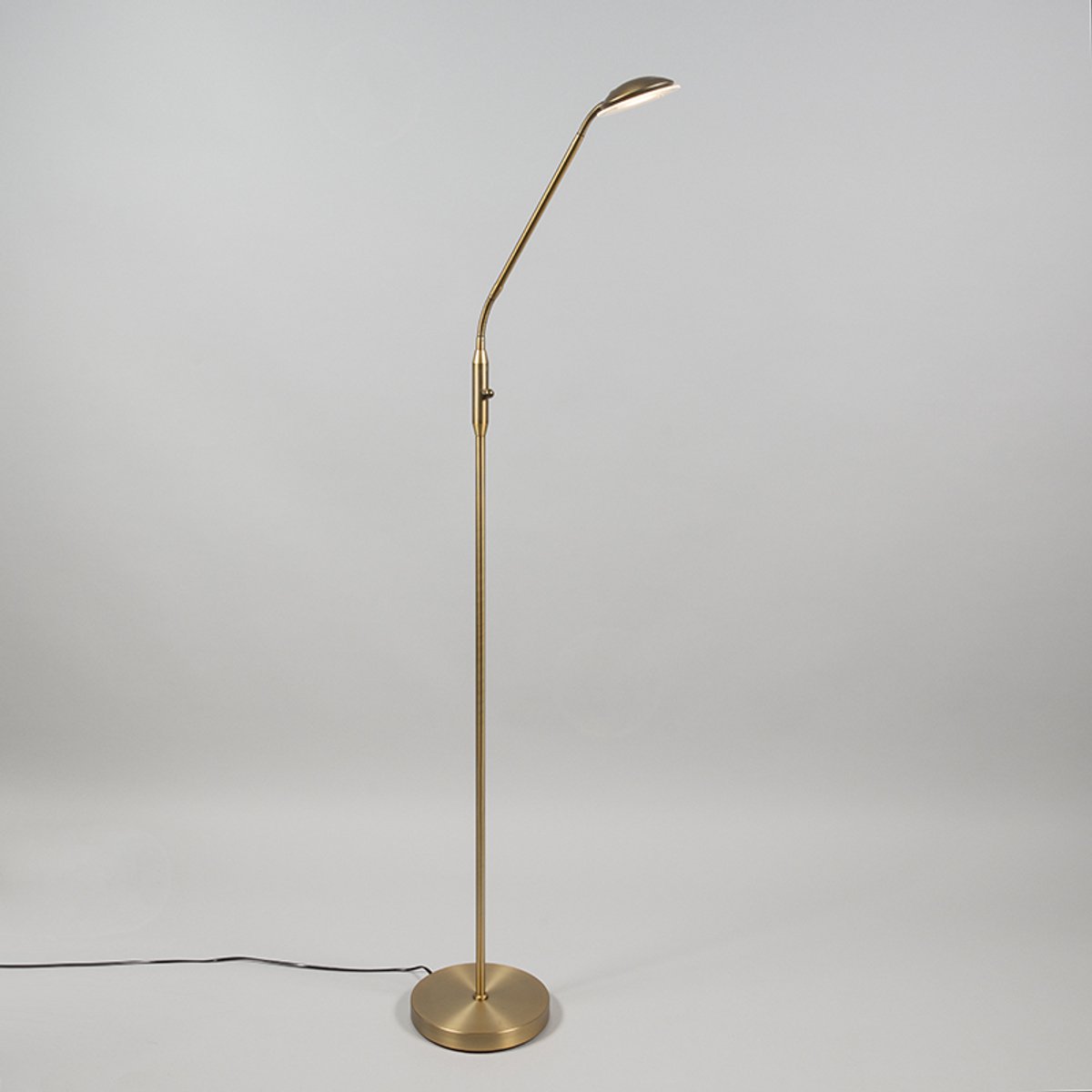 QAZQA eva - Moderne Dimbare LED Staande leeslamp met Dimmer - 1 lichts - H 1490 mm - Brons - Woonkamer | Slaapkamer thumbnail 8