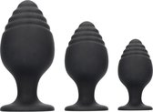 Rippled Butt Plug Set - Black