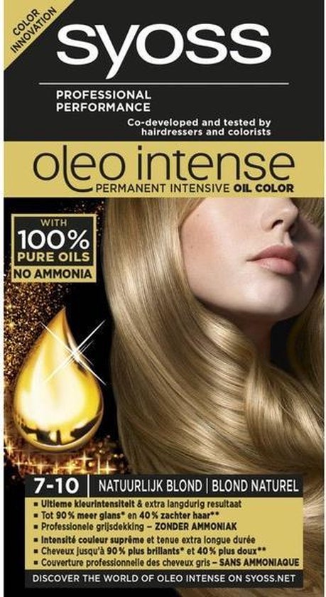 titel geluk bang SYOSS Color Oleo Intense 7-10 Natuurlijk blond Haarverf - 1 stuk | bol.com