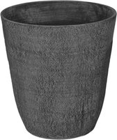 Kunststof pot rond asch stone - L