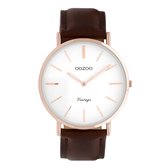 OOZOO Vintage Bruin/Wit horloge  (40 mm) - Bruin