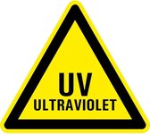 Waarschuwingsbord UV ultraviolet - kunststof 400 mm