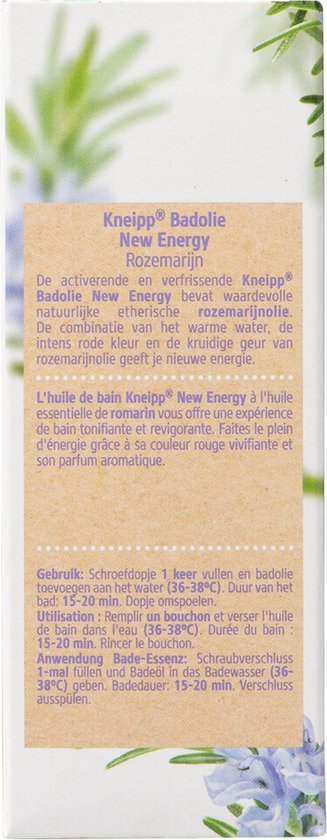 Kneipp New Energy - Badolie - Rozemarijn - Voor nieuwe energie - 100 ml