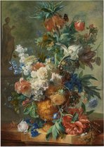 Stilleven met bloemen, Jan van Huijsum - Foto op Posterpapier - 42 x 59.4 cm (A2)