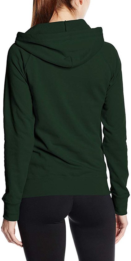 Sweat léger ajusté pour femmes Fruit Of The Loom avec capuche / sweat à capuche (240 GSM) (vert bouteille)