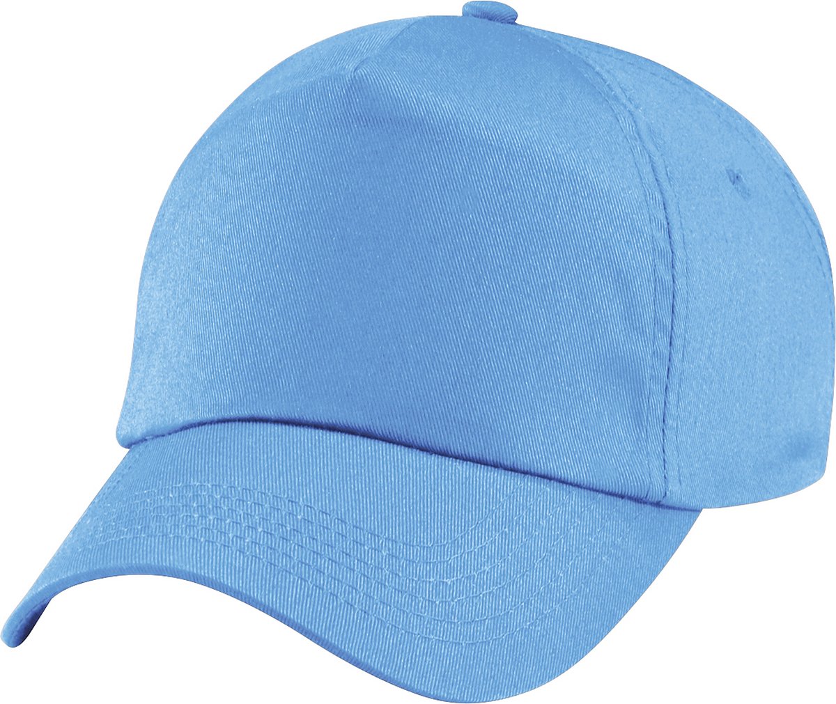 Beechfield Unisex Plain Original 5 Panel Baseball Cap (Pakket van 2) (Sky)