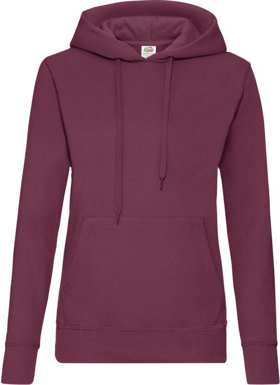 Fruit of the Loom - Lady-Fit Classic Hoodie - Bordeauxrood - XL